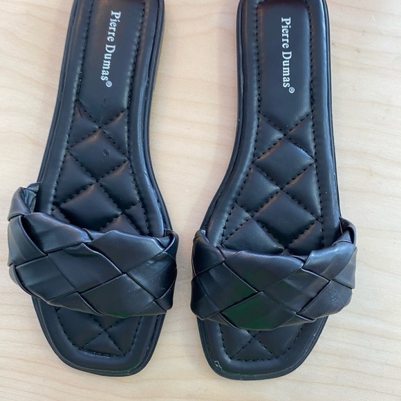 Pierre Dumas Square Heel Basket Weave Sandal size 8 1/2 (EV) - Picture 4 of 14